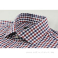 No Pilling 100% Cotton Breathable Men Checked Shirt